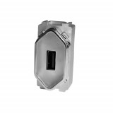 Modulo USB 2a - Novara Prata Cromado